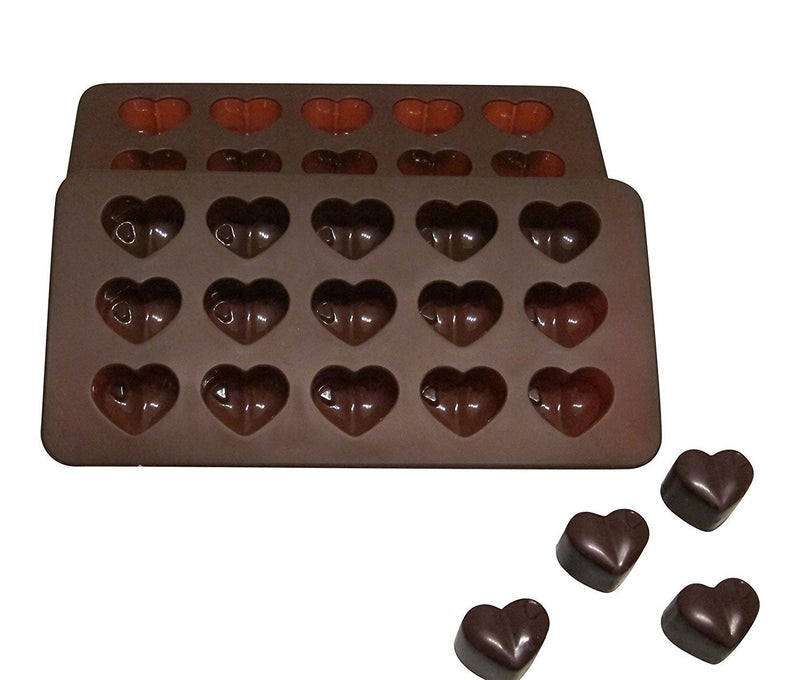 SOSOHOME Silicone Heart Chocolate Mold, Candy Molds for Party, Wedding, Jelly, Heart Shaped Ice Cube, Pack of 2 - Image 4